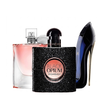 Set od 3 parfema | YSL Black Opium, Carolina Herrera Good Girl, Lancôme La Vie Est Belle 100 ml